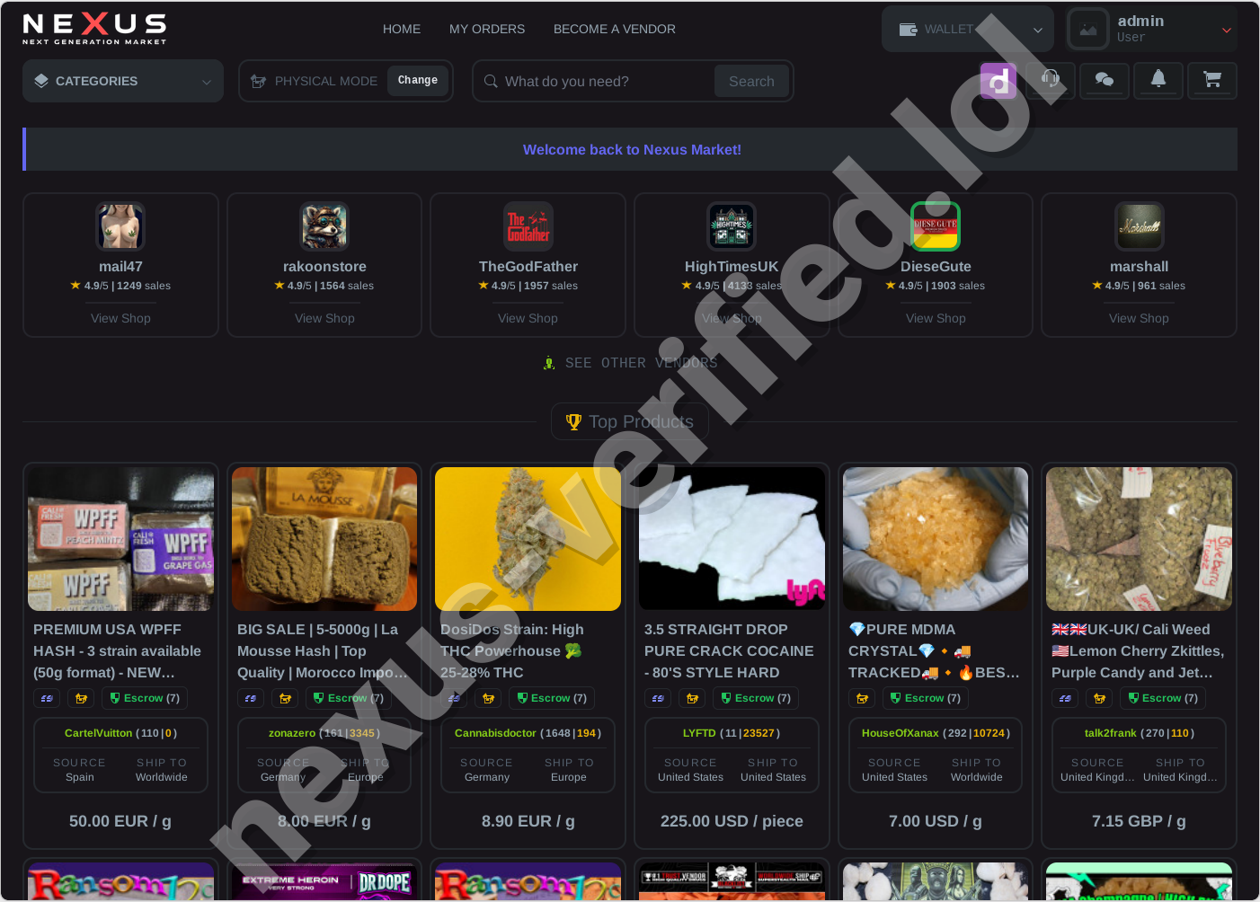 Nexus Darknet Market Official Homepage - Nexus Market Link 2026